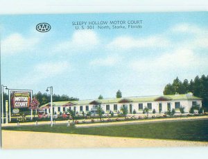 Pre-1980 MOTEL SCENE Starke - Near Gainesville & Jacksonville FL AD9340@