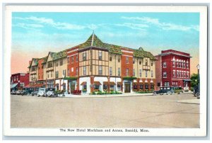 c1920 New Hotel Markham Annex Exterior Classic Cars Bemidji Minnesota Postcard