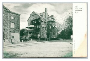 Vintage 1900's Postcard Hope Club Private Social Club Providence Rhode Island
