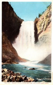 Yellowstone National Park Great Falls From Below Haynes Photo