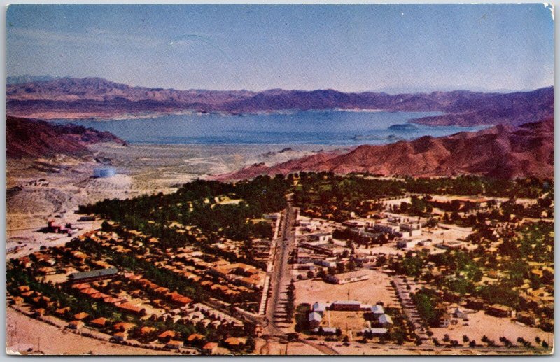 Aerial View Boulder City Nevada Modern Oasis Lower Basin Lake Mead Postcard