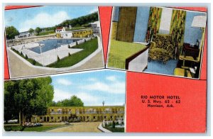 c1960's Rio Motor Hotel Horrison Arkansas AR, Multiview Vintage Postcard
