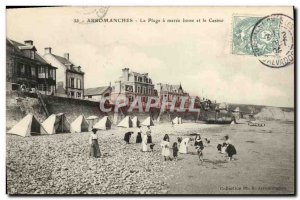 Old Postcard Arromanches La Plage Maree Basse and Casino