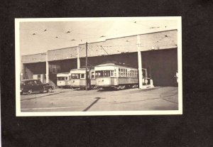 KY Trolley Railroad Cars Louisville Kentucky Postcard