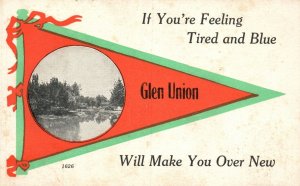 Vintage Postcard 1913 If You're Feeling Tired and Blue Glen Union Pennsylvania