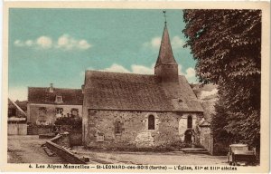 CPA Les ALPES MANCELLES - St-LÉONARD-des-BOIS - L'Église (112453)