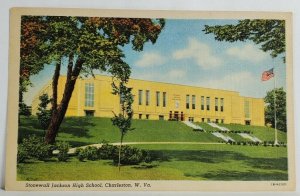 Charleston WV Stonewall Jackson High School Postcard T5