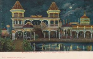 MD - ELECTRIC PARK BY NIGHT, BALTIMORE - UNDIVIDED BACK 