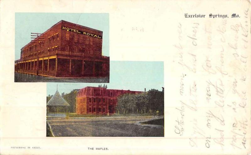 Excelsior Springs Missouri Historic Bldg Multiview Antique Postcard K51858