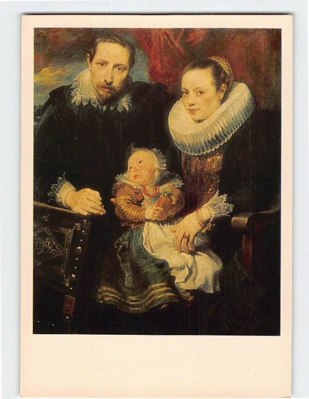 Postcard Family Group By Anthony van Dyck, The Hermitage, St. Petersburg, Russia