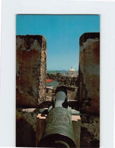 M-127864 Old Spanish Cannon overlooking the Capitol San Juan Puerto Rico