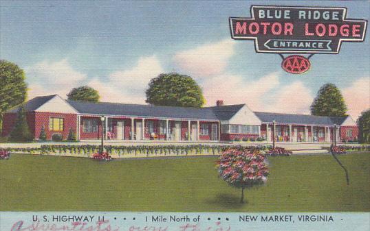 Virginia New Market Blue Ridge Motor Lodge 1955