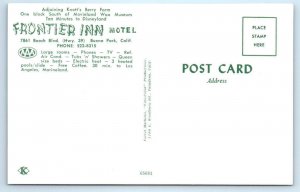 BUENA PARK, California CA ~ Roadside FRONTIER INN MOTEL c1960s  Postcard