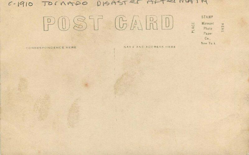 C-1910 Tornado Disaster Aftermath RPPC Photo Postcard 22-1473