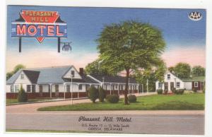 Pleasant Hill Motel US 13 Odessa Delaware 1965 linen postcard