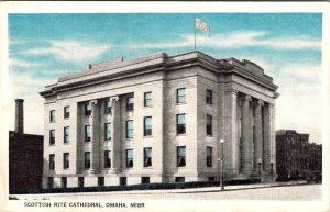 Omaha, NE Nebraska  SCOTTISH RITE CATHEDRAL Masons~Fraternal Order  Postcard