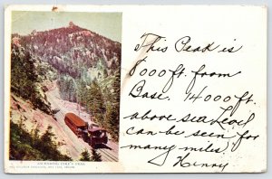 Colorado~Trolley Ascending Pike's Peak~Kenny: Can Be Seen For Many Miles c1906 