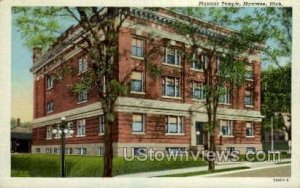 Masonic Temple - Manistee, Michigan MI Postcard