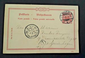 1901 Bonn Germany To The Hague s Gravenhage Netherlands Vintage Postcard