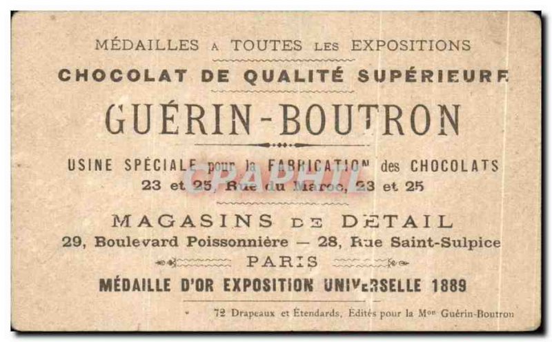 Chromo Chocolate Guerin Boutron etendard of Louis XII in 1507 gentlemen Army