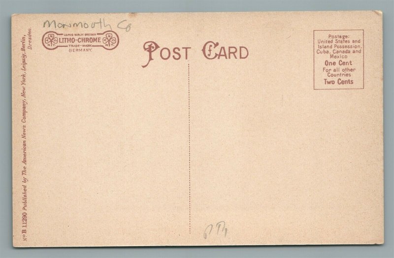 MANASQUAN BEACH NJ FIRST BAPTIST CHURCH ANTIQUE POSTCARD