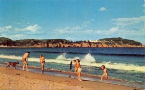 INCONISH CAPE BRETON ISLAND NOVA SCOTIA CANADA-THE BEACH POSTCARD 1959 PSTMK