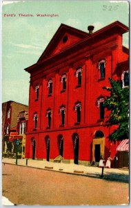 VINTAGE POSTCARD FORD's THEATRE AT WASHINGTON D.C. (LINCOLN'S ASSASIN) c. 1910