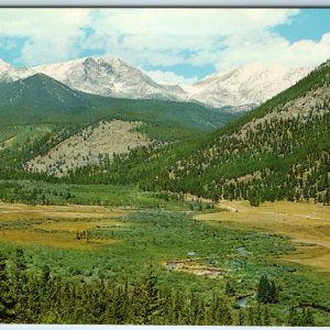 c1960s CO Postcard Mummy Range Horseshoe Park Trail Ridge Road RMNP A382