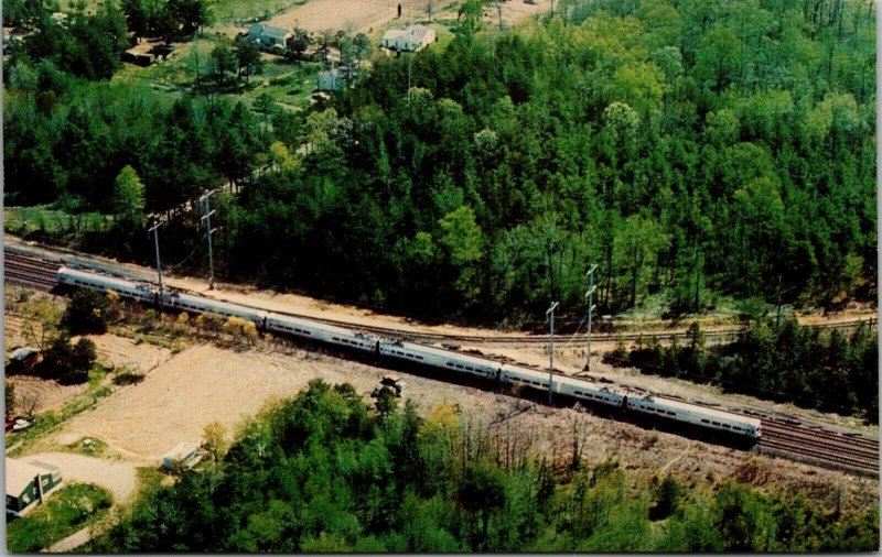 The Penn Central Metroliner Locomotive Train Vintage Postcard PC