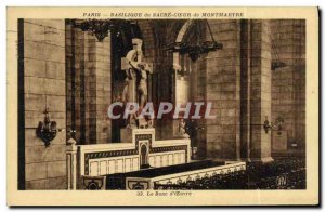 Old Postcard Paris Basilique du Sacre Coeur Montrmartre The bench work