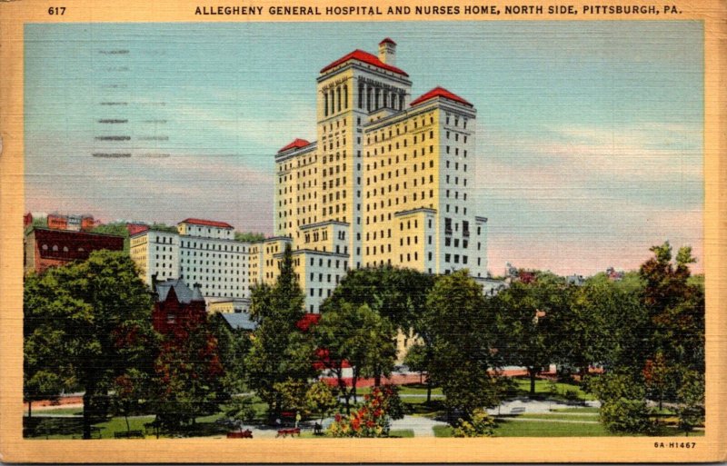 Pennsylvania Pittsburgh Allegheny General Hospital and Nurses Home 1943 Curteich