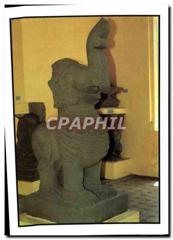 Postcard Modern Bao Tangdieu Khac Cham Lion Elephant Gajasimba Vietnam