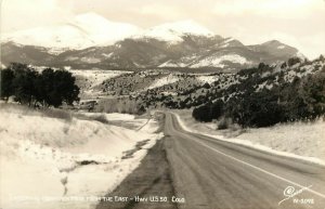 RPPC Postcard Sanborn W-2092 Entering Monarch Pass CO from East, US Highway 50