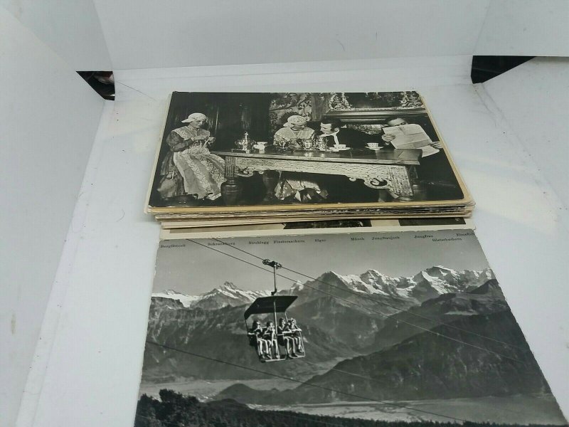 Job Lot 40 Vintage B&W Topographical Foreign Postcards Standard Size Mixed 