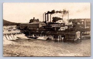 J90/ Eau Claire Wisconsin RPPC Postcard c1910 Dells Paper Pulp Factory 144