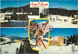 Modern Postcard Picturesque Jura Ski Bear