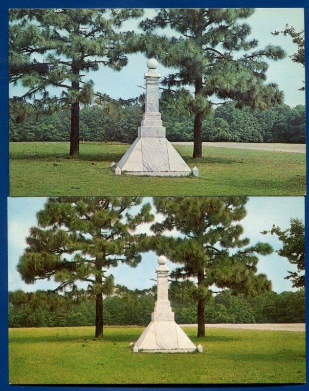 2 diff Bentonville SC Civil War Battleground Confederate Monument SC Postcards 