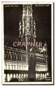 Old Postcard 1930 Belgium Brussels City Hall