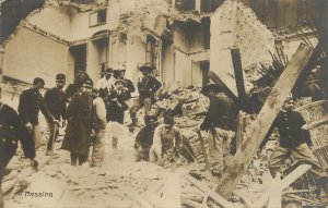 Italy 1908 Messina earthquake disaster genuine instant real photo postcard