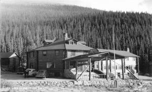 Autos Echo Lake Lodge Roadside 1930s Sanborn RPPC Photo Postcard 13495 Colorado