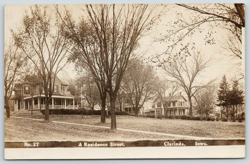 Clarinda Iowa~Residence Street Mansions~Jesse Forney~Familiar Houses~1908 RPPC 