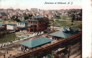 Vintage Postcard 1906 Dazzling Panorama View At Wildwood New Jersey Illustrated