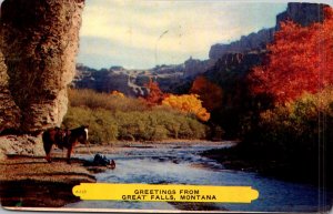 Montana Greetings From Great Falls 1954