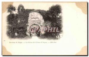 Old Postcard Around the Dieppe castle Ruins of Arques