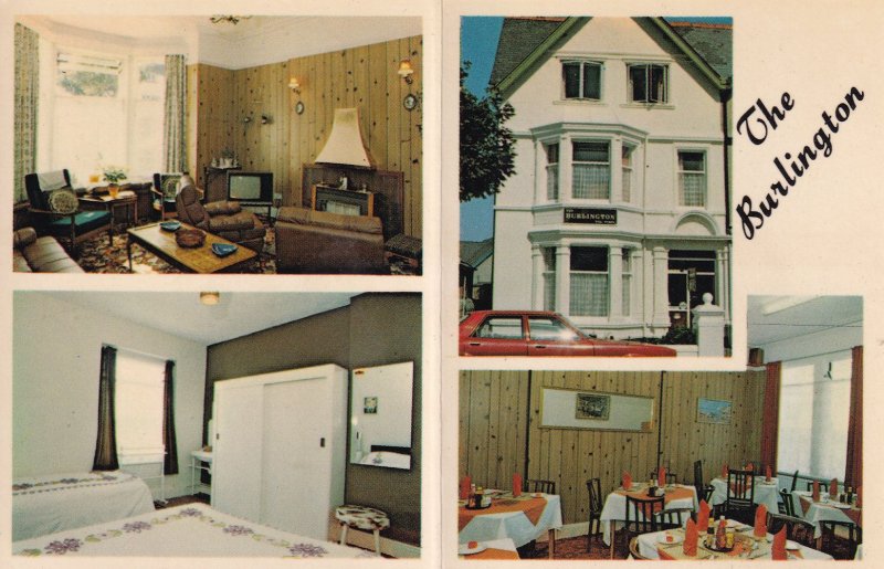 The Burlington Llandudno Hotel 1970s Postcard Advertising Card