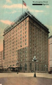 Vintage Postcard Washington Hotel Seattle Washington WA Lowman & Hanford Pub.