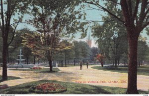 LONDON, Ontario, Canada, PU-1910; View In Victoria Park