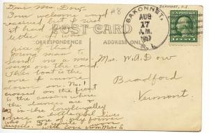 Sakonnet RI Steamer Islander at The Dock in 1917 RPPC Real Photo Postcard