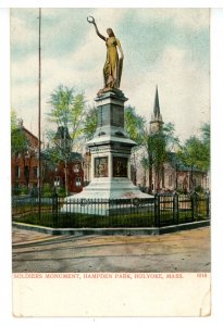 MA - Holyoke. Hampden Park, Soldiers' Monument