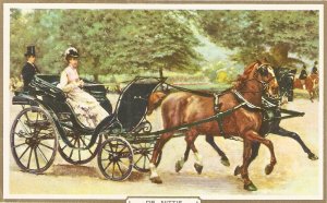 De Nittis. Carriage au Bois de Boulogne  Vintage French double Ffolded card